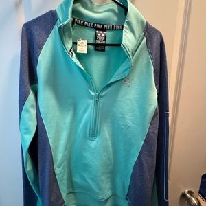 Pink half zip athletic top